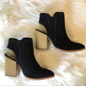 🔥CCOCCI black suede block heel booties